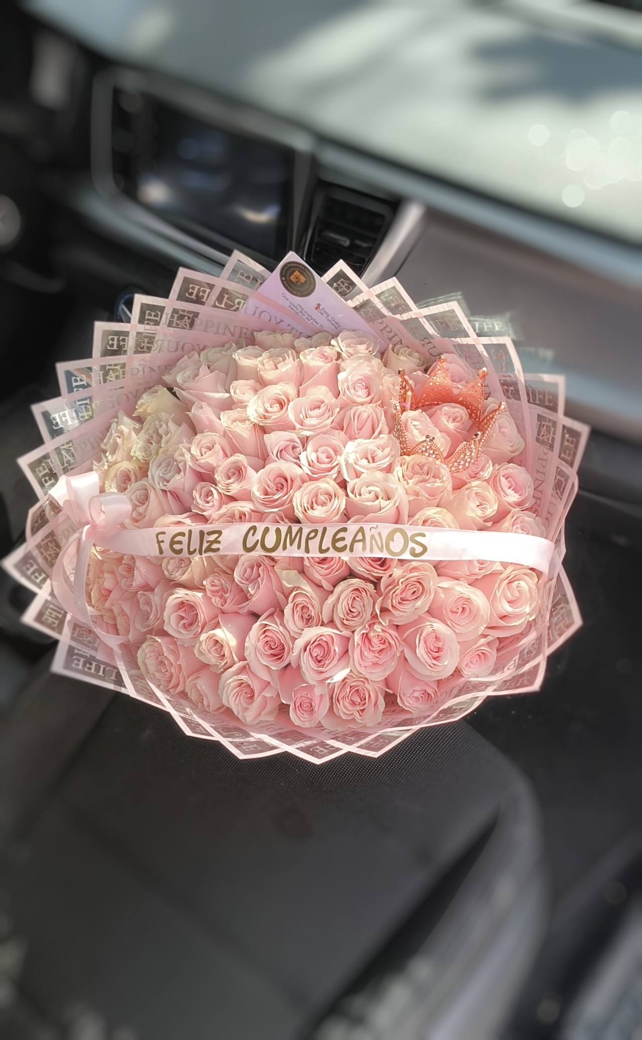 Buchón Rosado 80 rosas